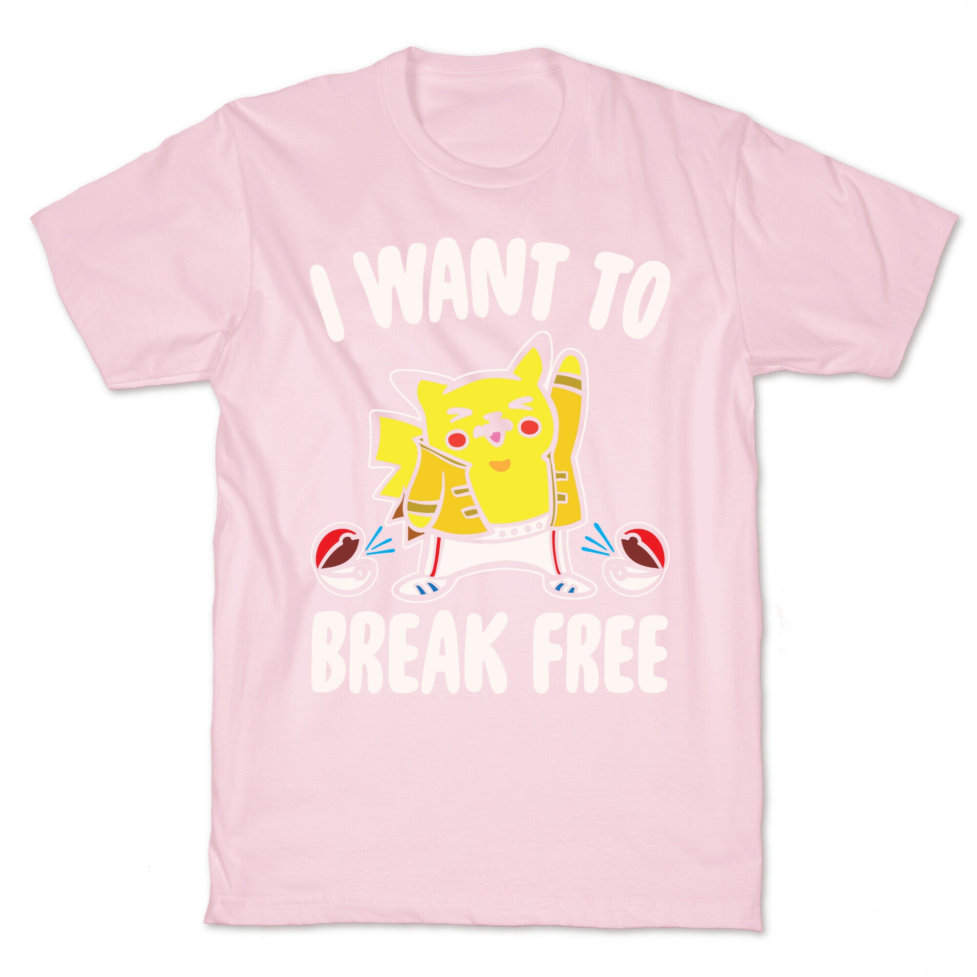 I Want To Break Free Parody White Print T-Shirt